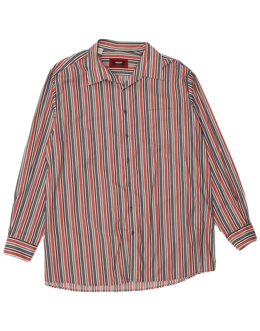 Walbusch Chemise Homme Taille 47/48 2XL Coton à fines rayures multicolore