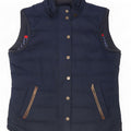 Fat Face Gilet rembourré pour femme UK 44 Large Bleu marine Polyester