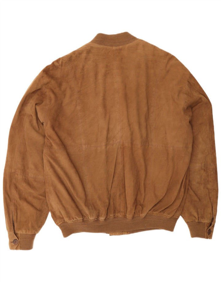 veste en daim homme vintage IT 52 XL cuir marron