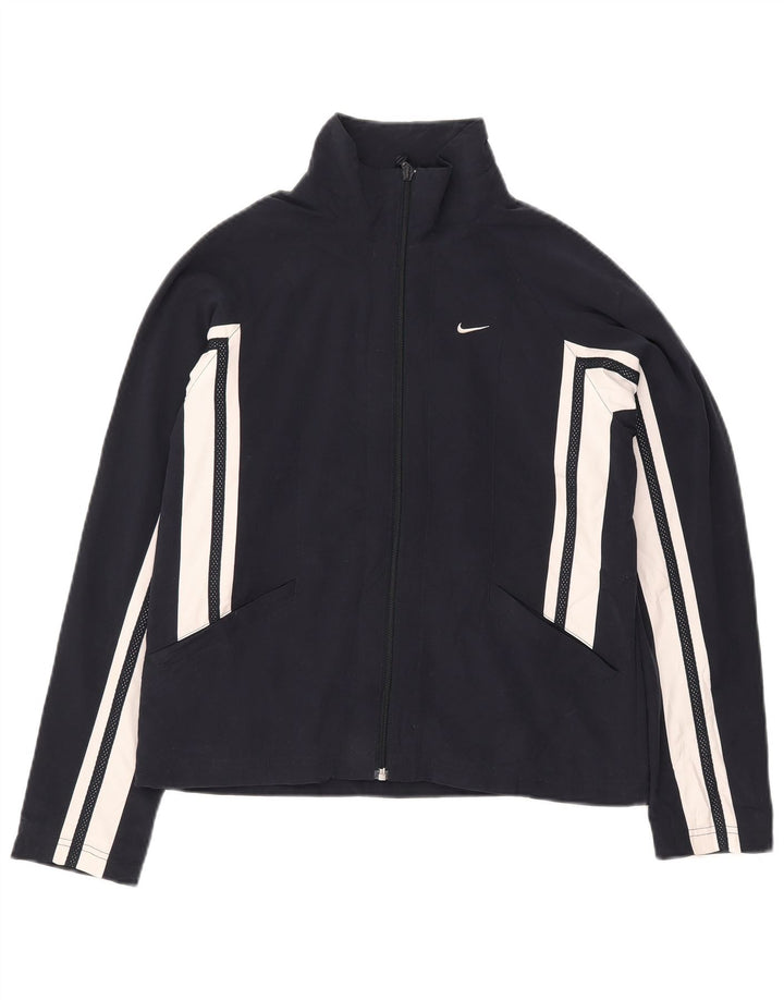 NIKE Veste de survêtement pour femme US 4/6 Small Bleu marine Colourblock
