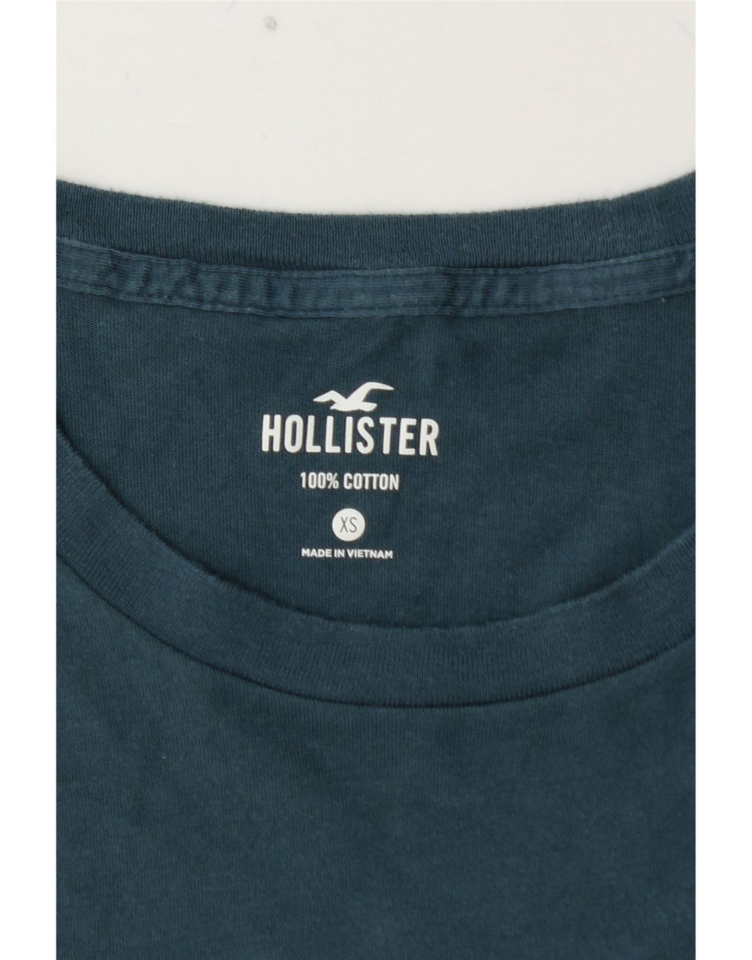 HOLLISTER T-Shirt Top XS Bleu Coton Homme