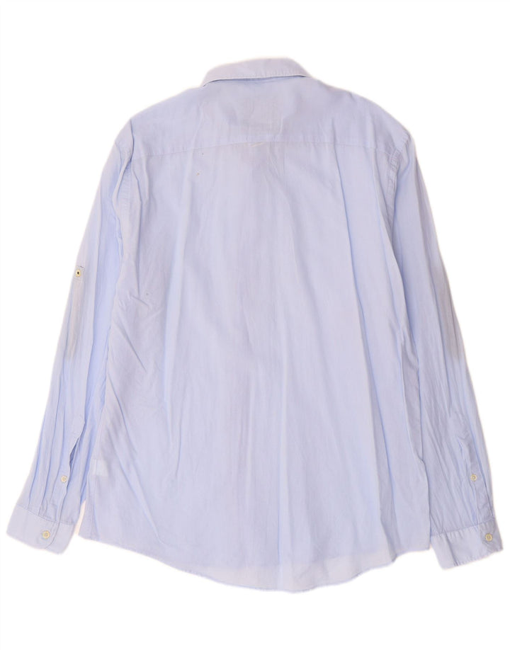 ZARA Chemise coupe décontractée pour hommes XL Bleu