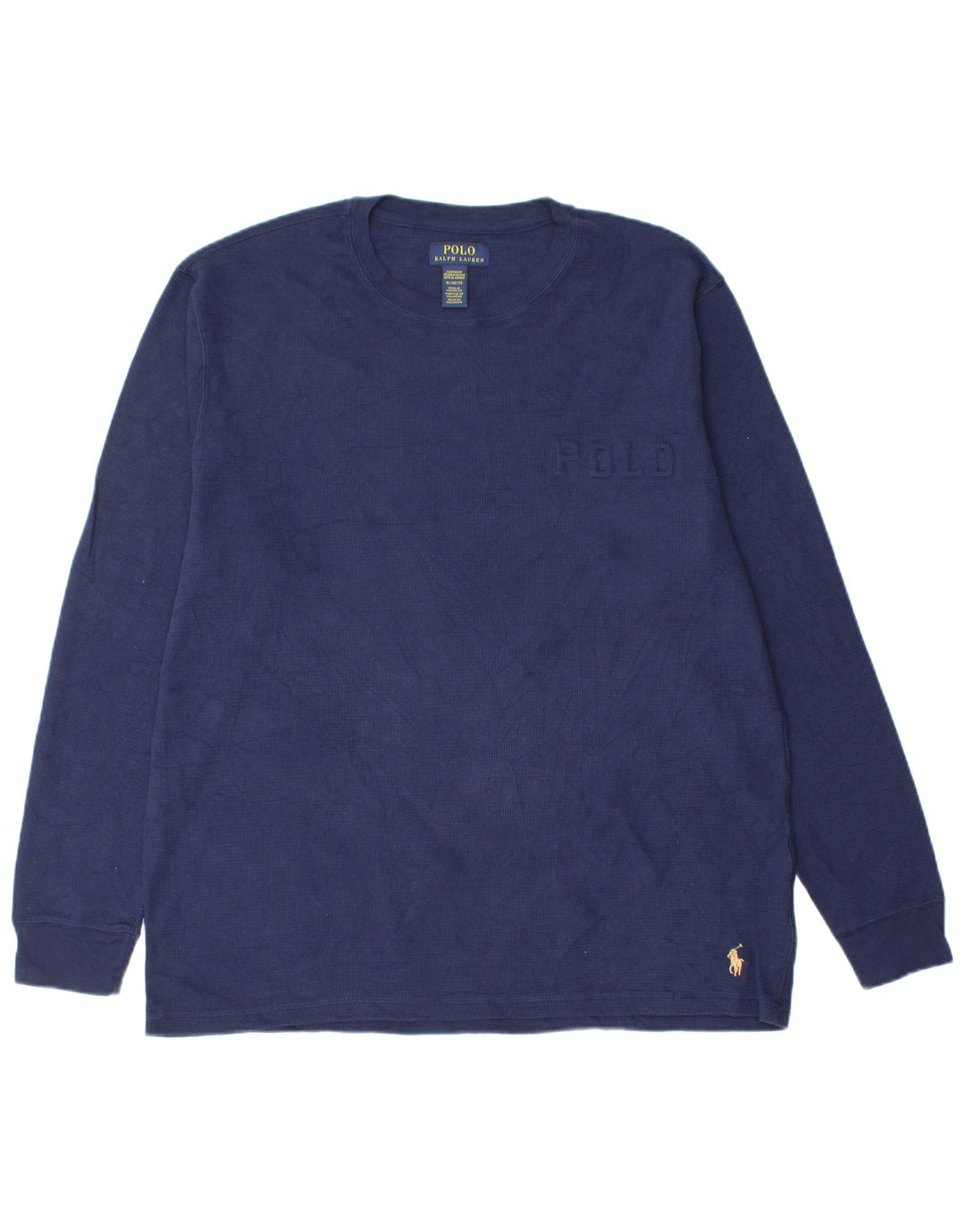 POLO RALPH LAUREN Haut Homme Manches Longues XL Bleu Marine Coton