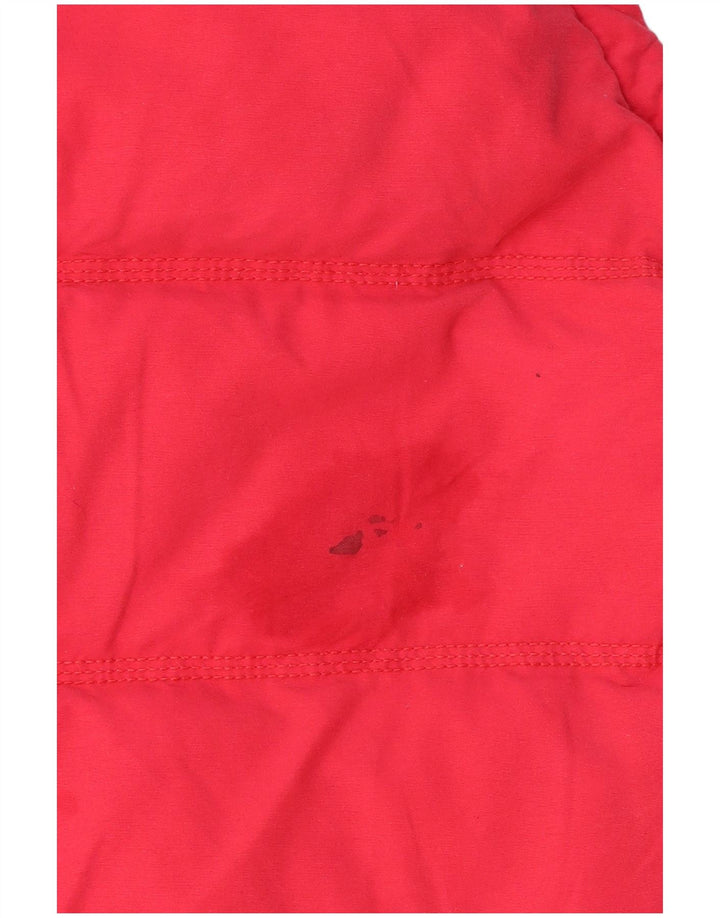 SUPERDRY Gilet rembourré à capuche pour femme UK 16 Large Rose Coton