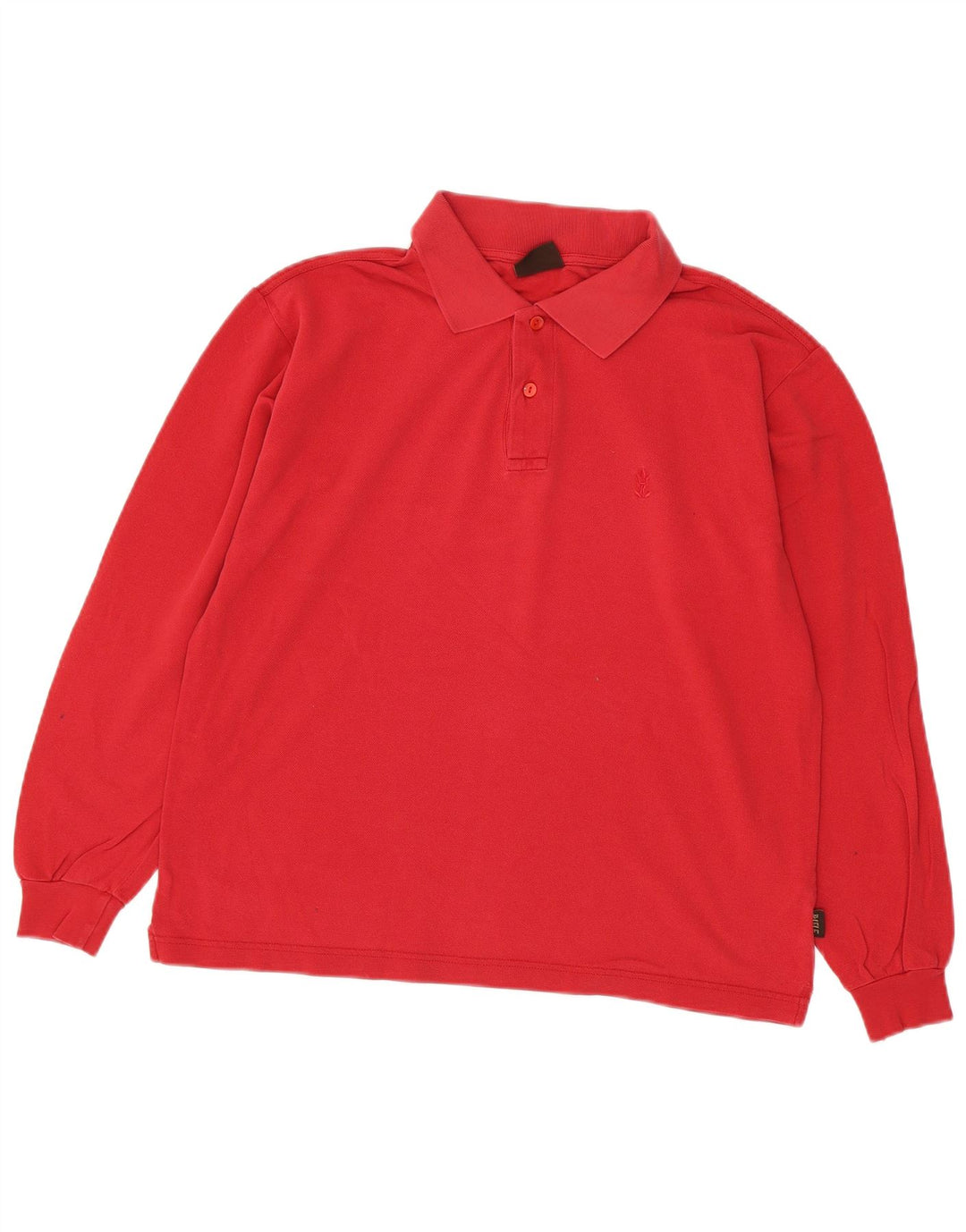 Polo à manches longues pour hommes Rifle en coton rouge moyen