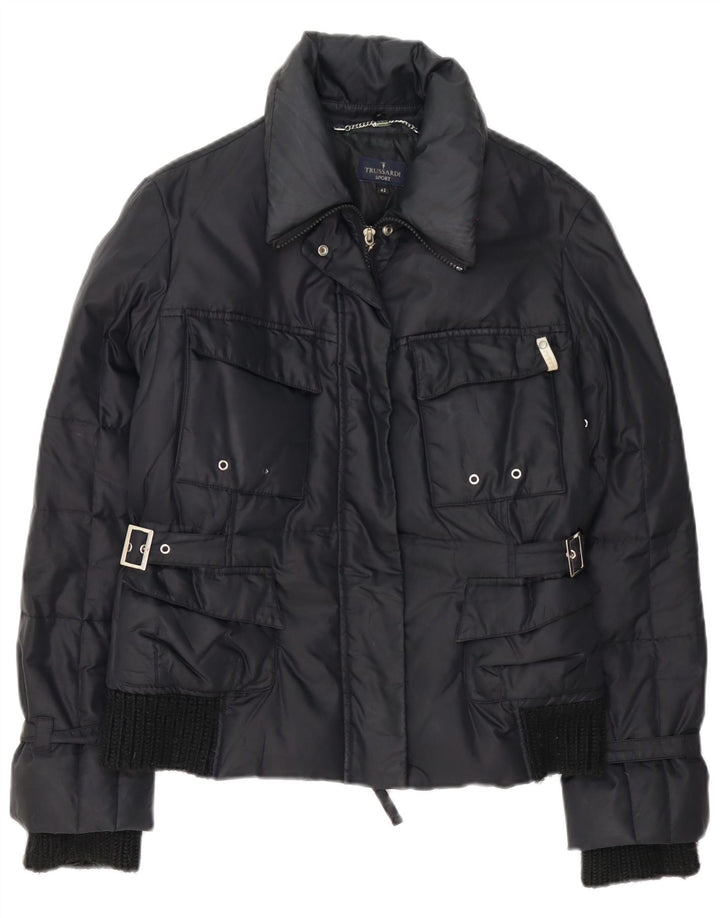 Femme Trussardi Veste Rembourrée IT 42 Medium Noir Polyamide