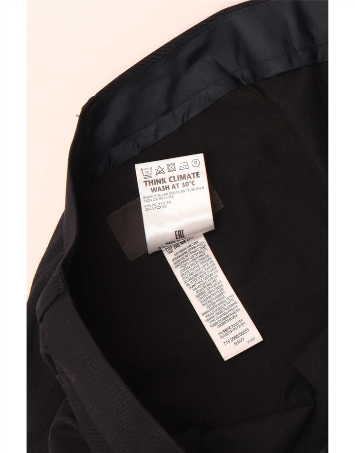 Marks & Spencer Pantalon de Costume Droit Regular Homme W42 L29 Bleu Marine