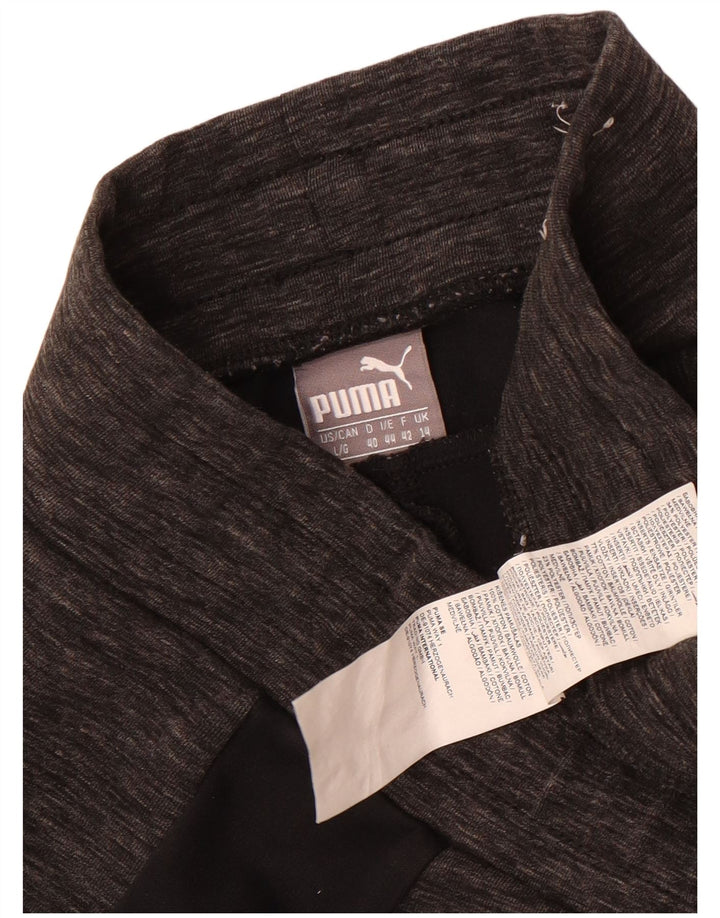 Puma Leggings Femme UK 14 Large Gris Colorblock Coton