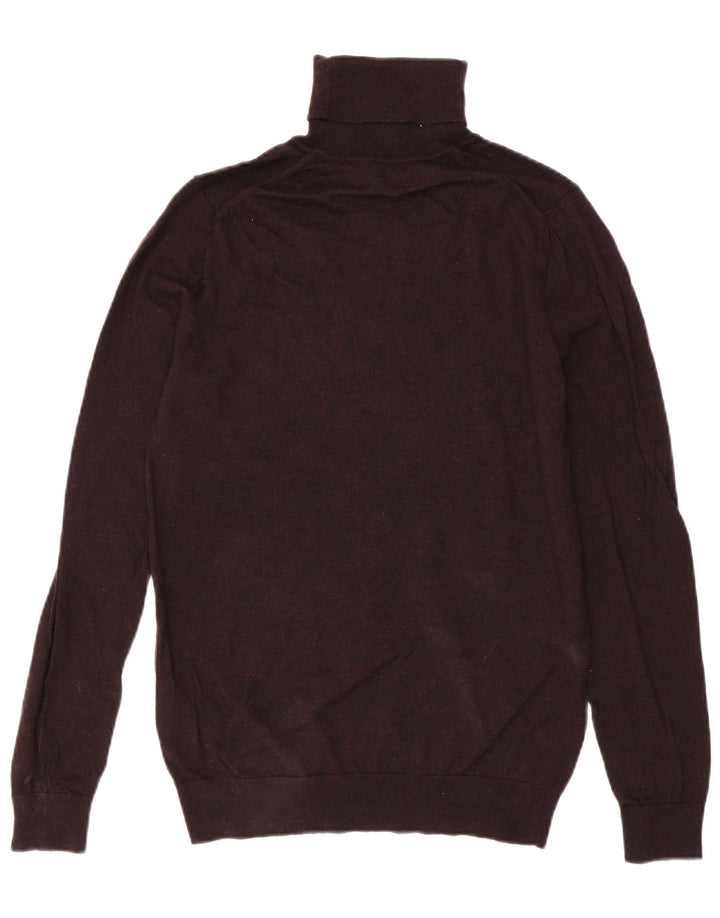 Reiss Pull Col Roulé Homme Laine Bordeaux Moyen