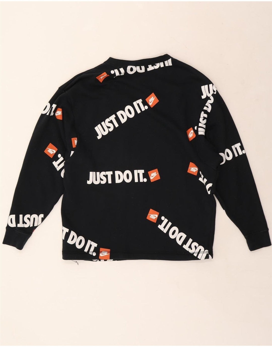 NIKE Pull-over graphique pour hommes en coton bleu marine petit