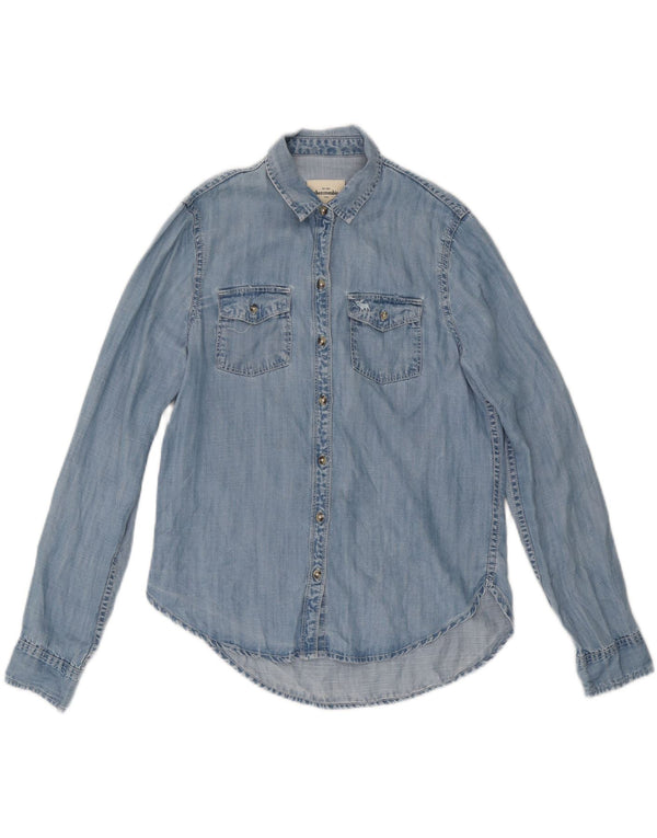 Abercrombie & Fitch Chemise en jean pour fille 15-16 ans XL Bleu