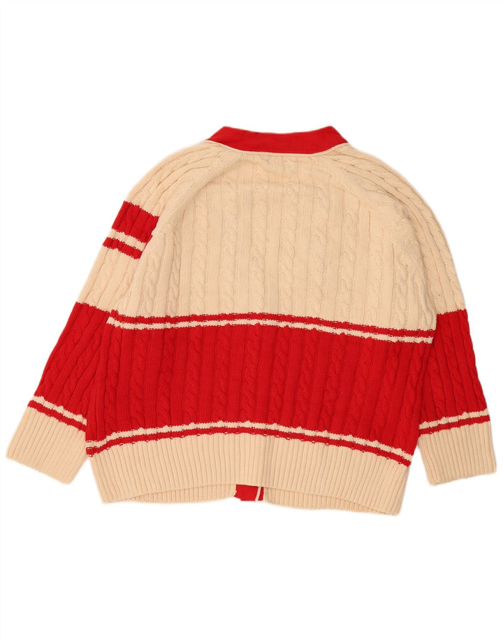 Gant Cardigan graphique pour femme UK 44 Beige moyen Colourblock