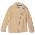 ROXY Veste de survêtement Sherpa pour femme UK 10 Small Off White Cotton
