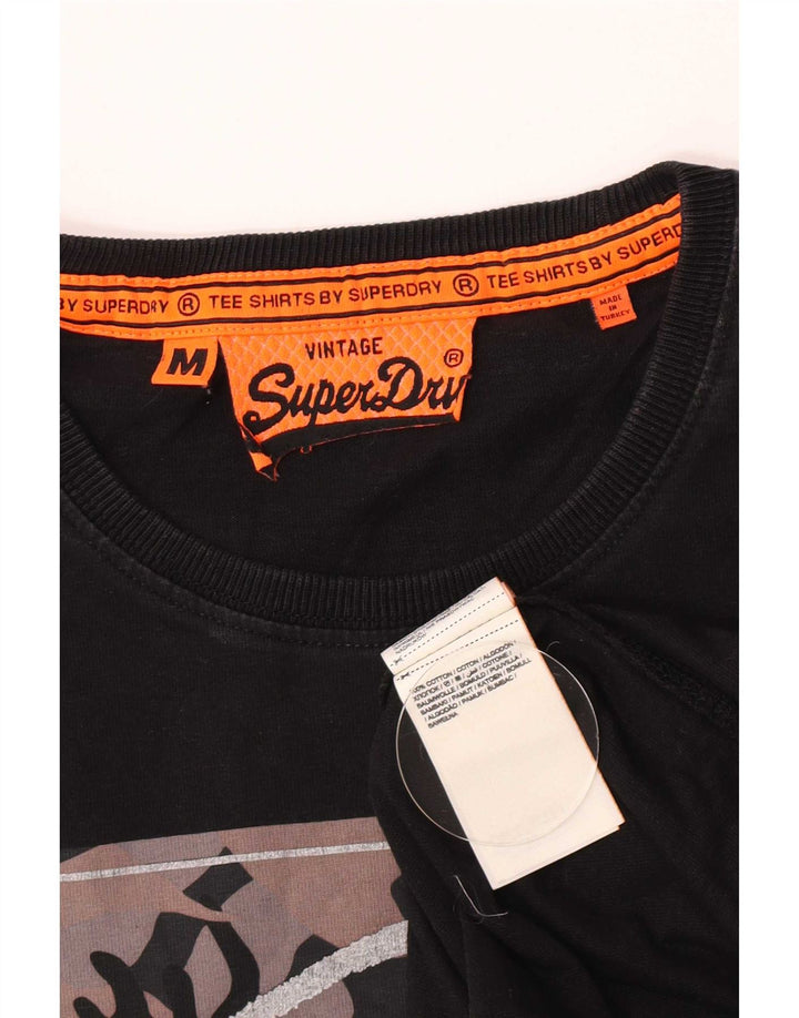 Superdry T-Shirt Graphique Homme Noir Moyen Coton
