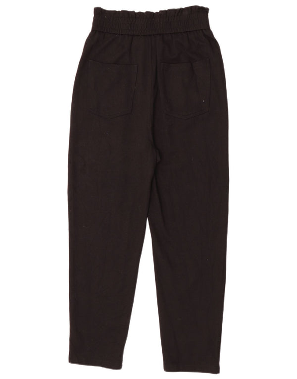 Zara Pantalon Chino Fuselé Taille Haute Femme XS W24 L25 Noir Viscose