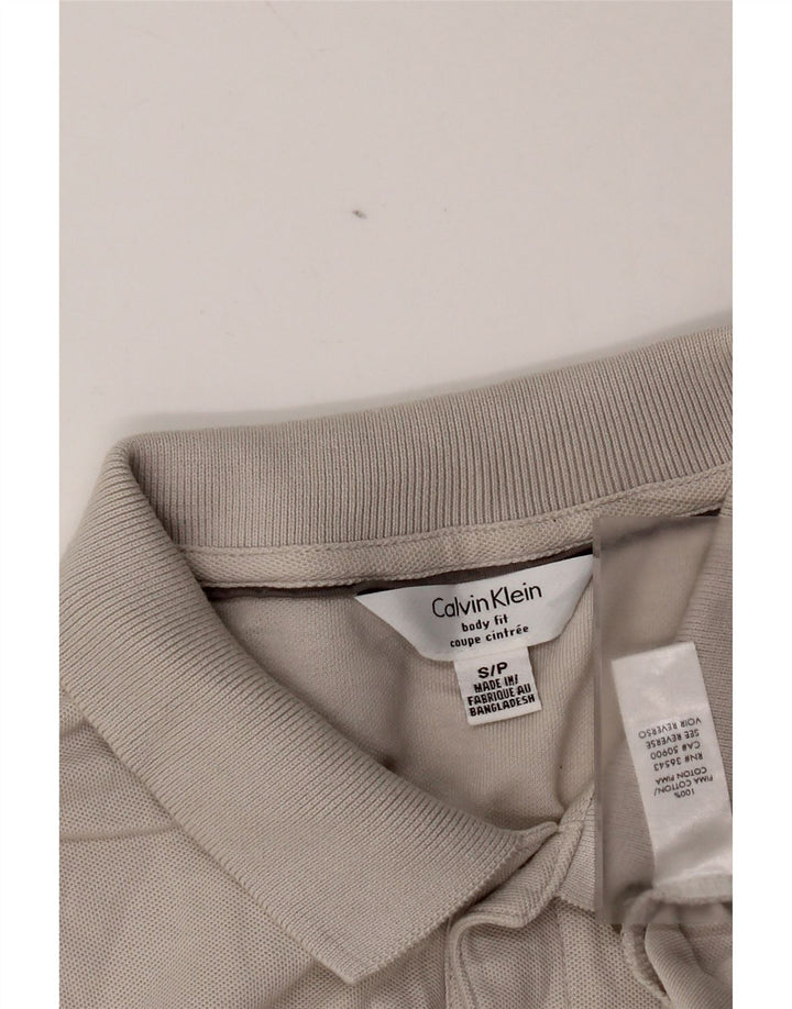 Calvin Klein Polo Body Fit Homme Petit Gris Coton