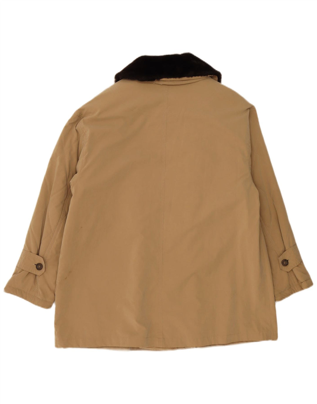 vintage Femme Veste utilitaire surdimensionnée uk 18 XL Beige Polyester