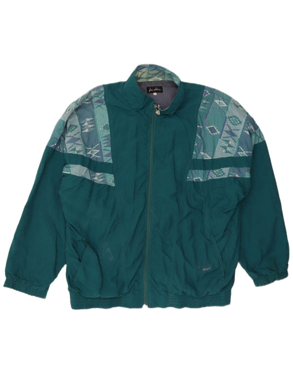 Jean Leduc Veste de Survêtement Homme XL Vert Géométrique Polyester