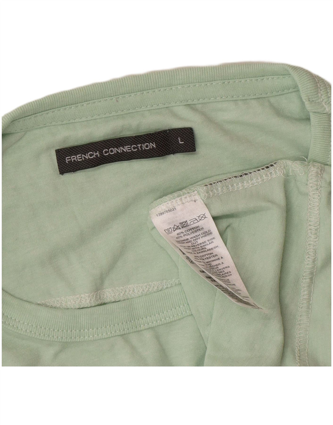 French Connection T-Shirt Homme Haut Large Vert Coton