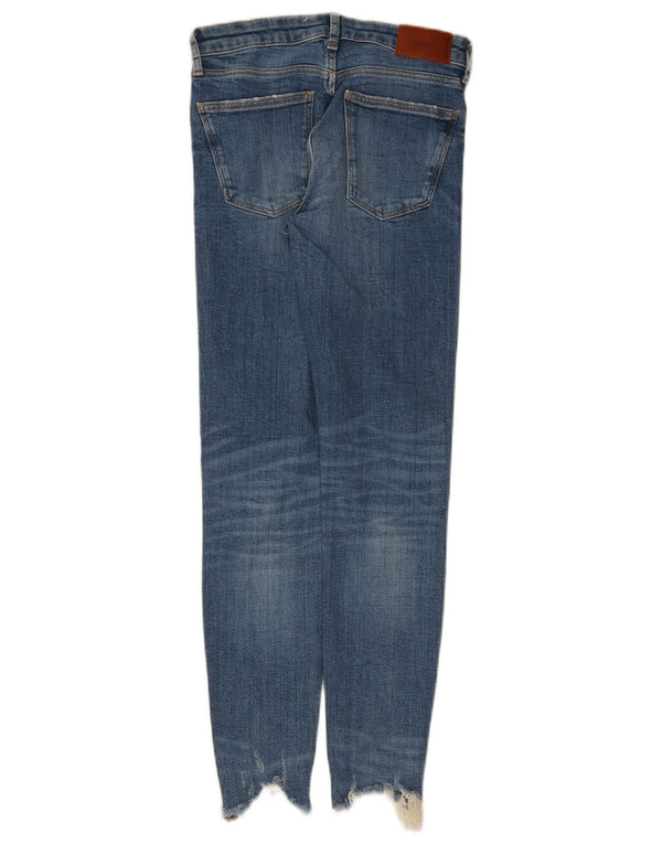 Zara Femme Jean Skinny EU 36 XS W26 L27 Bleu Coton