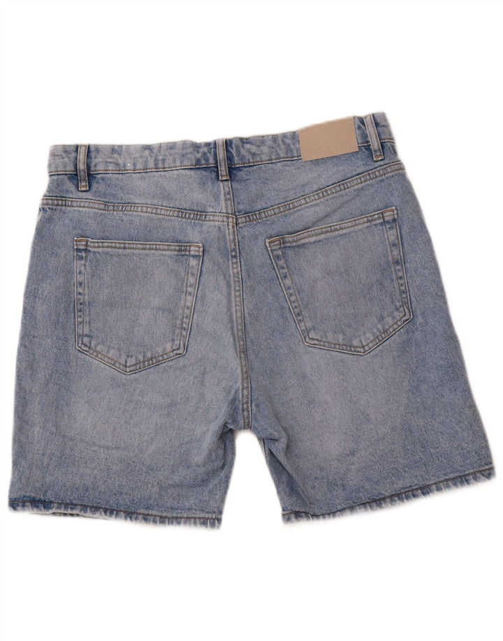 ZARA Short en jean pour homme EU 42 Large W32 Bleu Coton