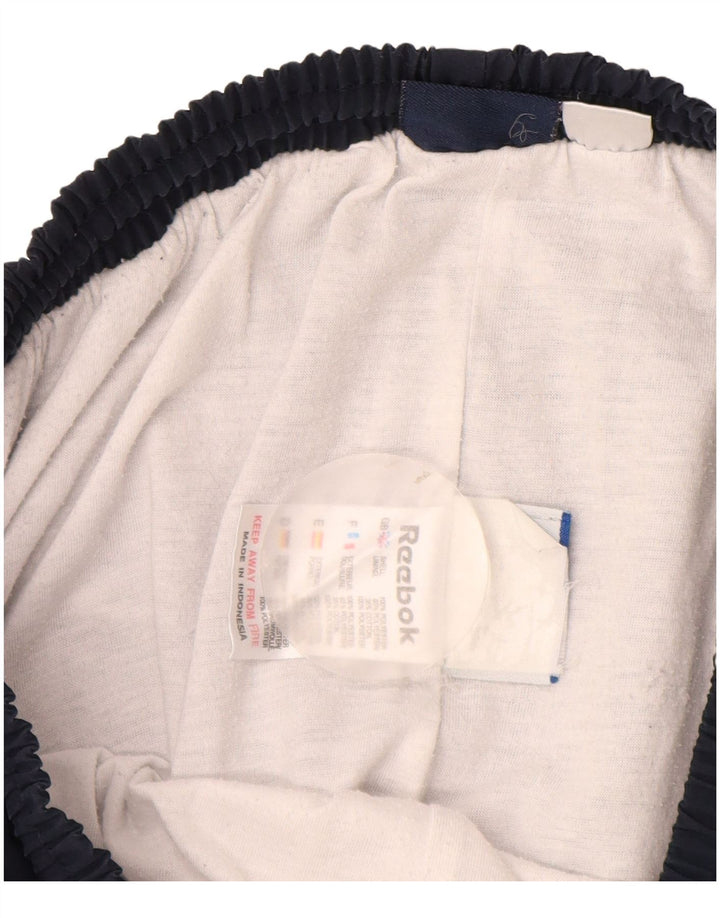 Reebok Pantalon De Survêtement Joggers UK 12 Femme Bleu Marine Moyen Polyester