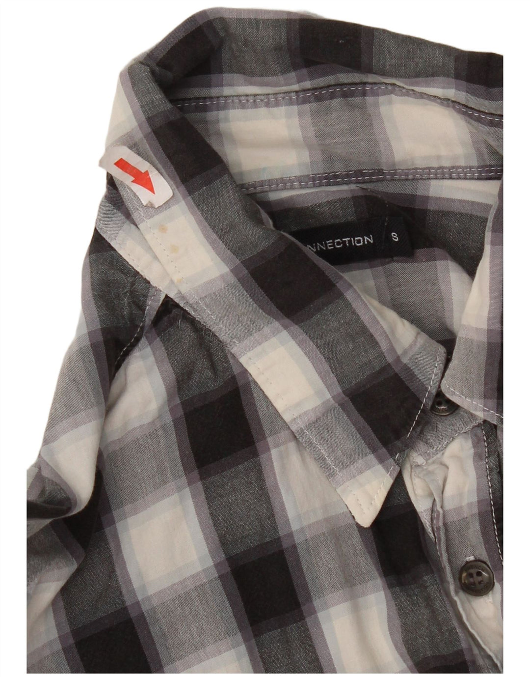 French Connection Chemise Homme Petit Carreau Noir Coton