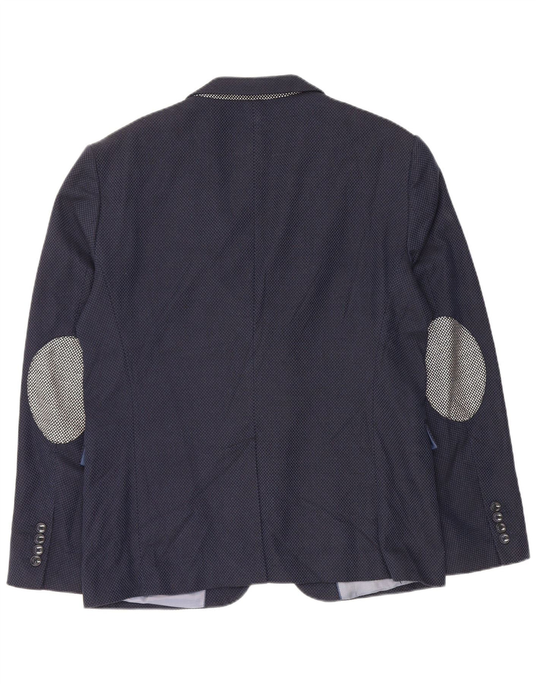 Zara Veste Blazer 2 Boutons Homme EU 52 Large Bleu Marine Coton