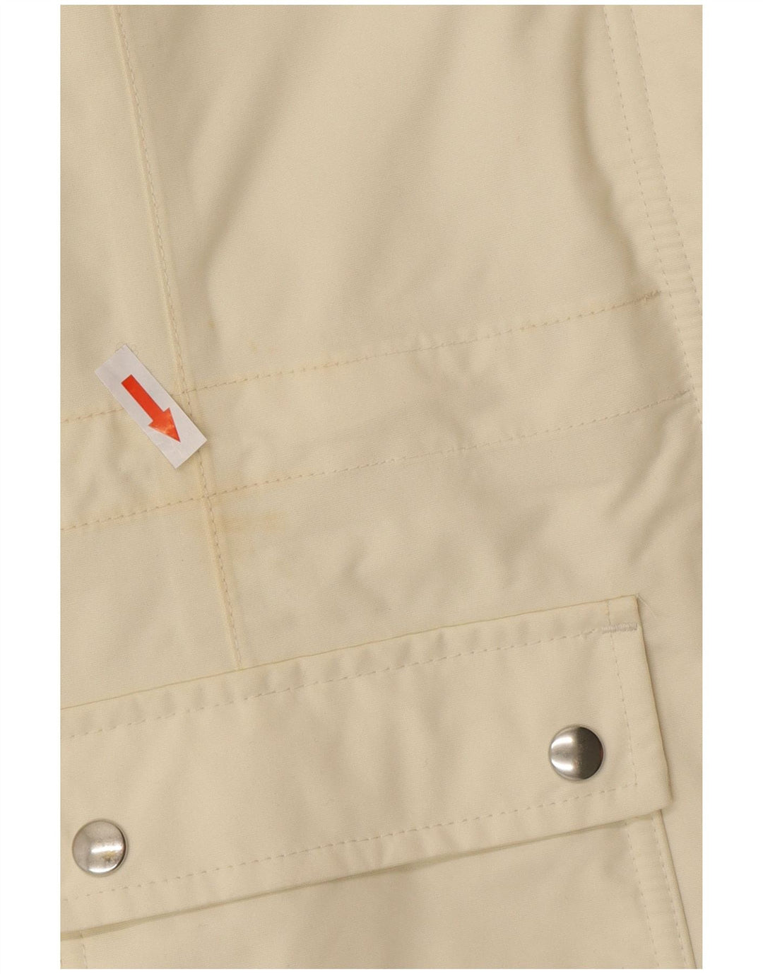 Lands End Veste coupe-vent surdimensionnée pour femme UK 10 Petit nylon blanc cassé