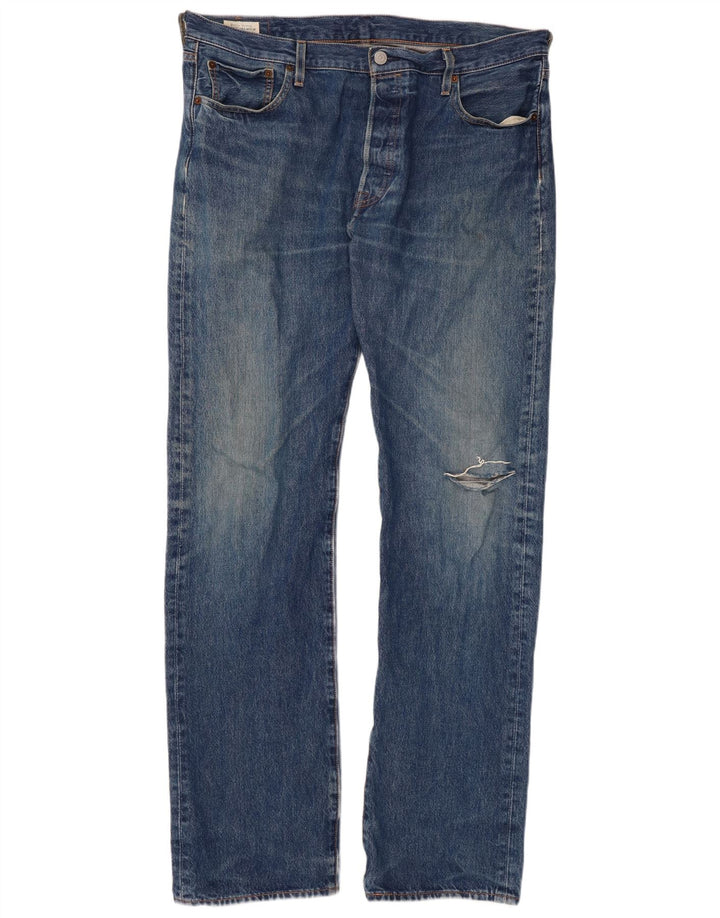 LEVI'S Jean Droit 501 Homme W36 L34 Bleu Coton