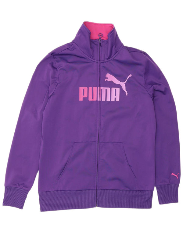 Puma Veste de survêtement graphique pour femme UK 14 Large Violet