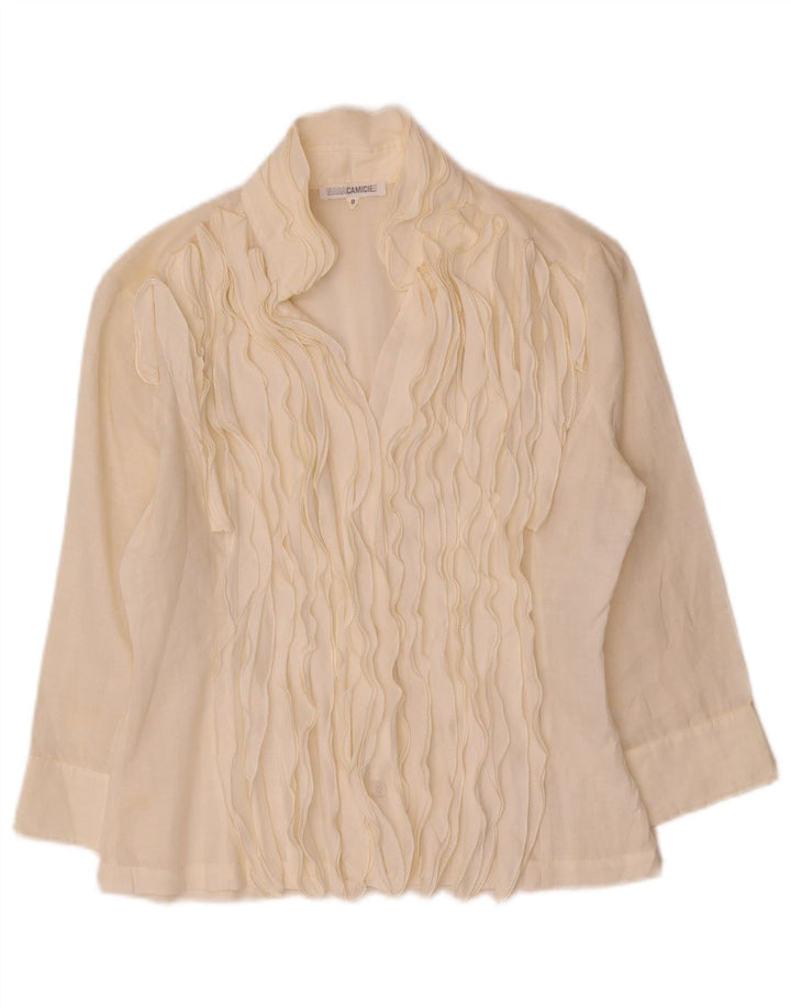 Naracamicie Chemisier surdimensionné à manches 3/4 pour femme US 0 XS Blanc cassé