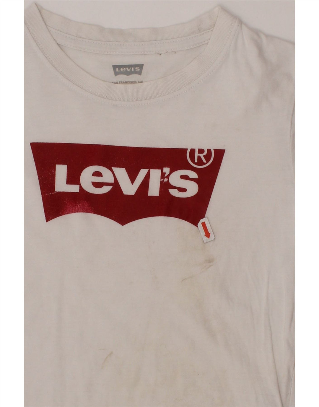 LEVI'S T-Shirt Graphique Fille 5-6 ans Blanc Coton
