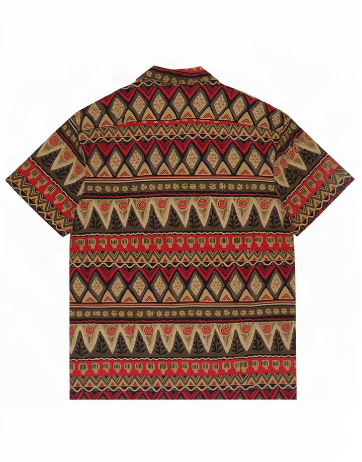 Ciao Chemise à Manches Courtes Homme Petit Patchwork Multicolore