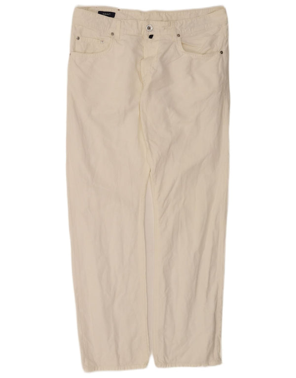 Gant Homme Tyler Taille Basse Coupe Regular Jean Droit W36 L32 Coton Blanc