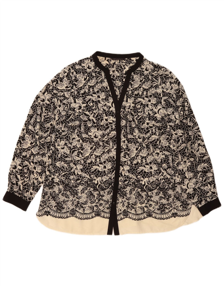Marks & Spencer Chemisier Femme UK 20 2XL Noir Floral Polyester