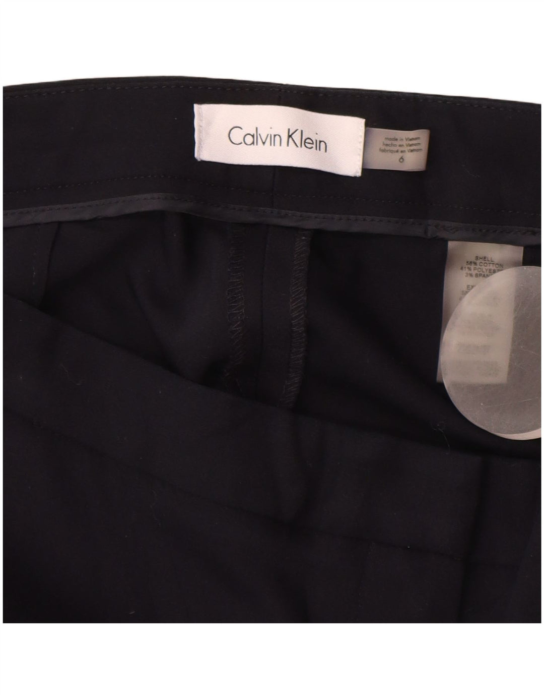 CALVIN KLEIN Pantalon Chino Slim Femme US 6 Medium W28 L28 Bleu Marine