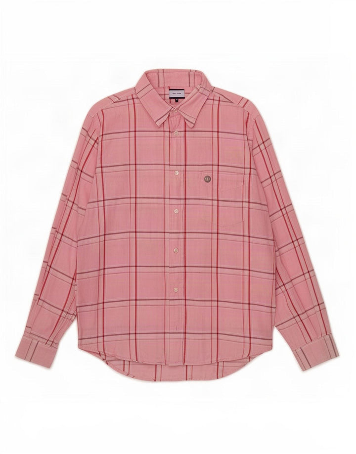 Murphy & Nye Chemise Homme Coton Rose Moyen à Carreaux