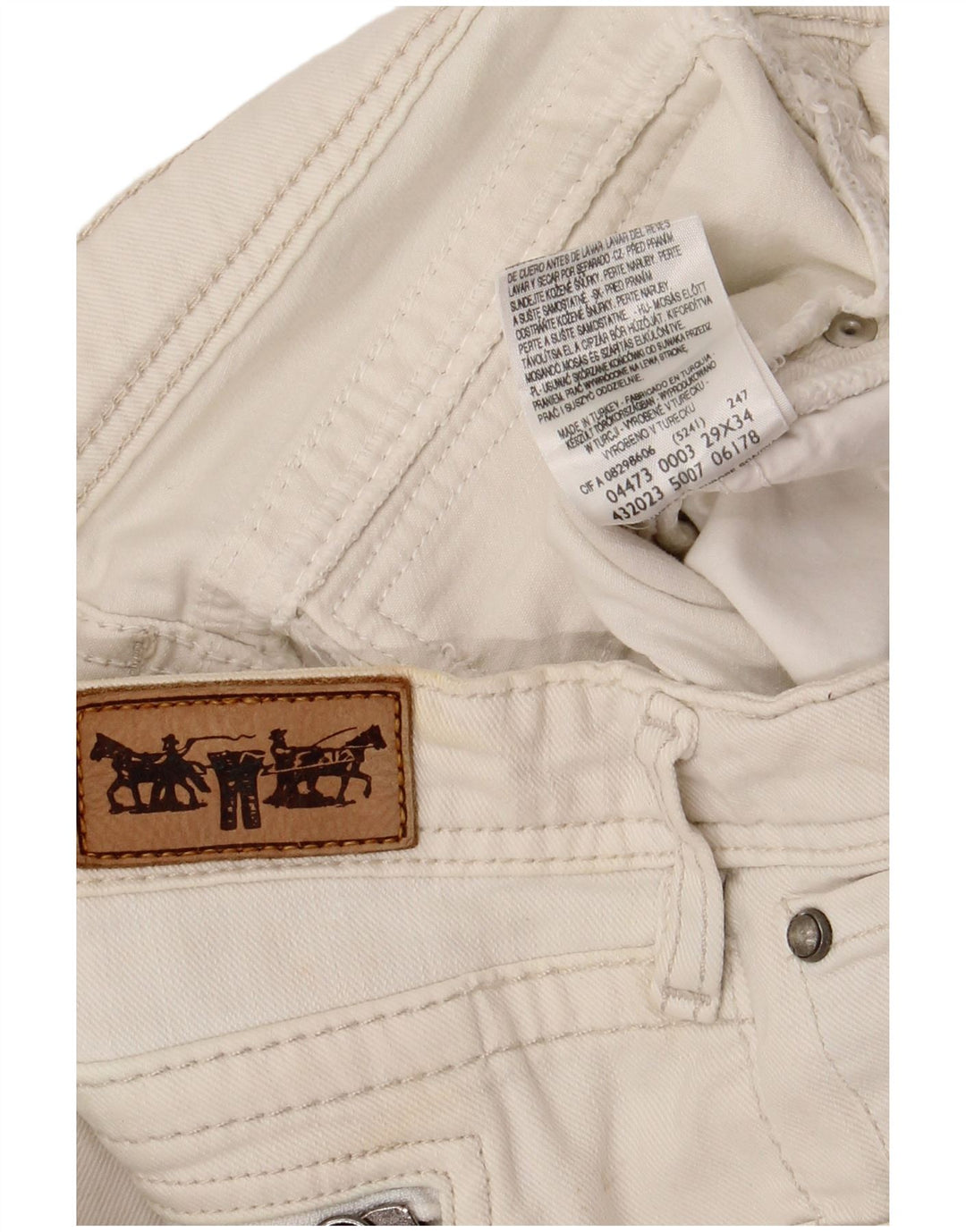 Levi's Jean Slim Femme W29 L34 Coton Blanc