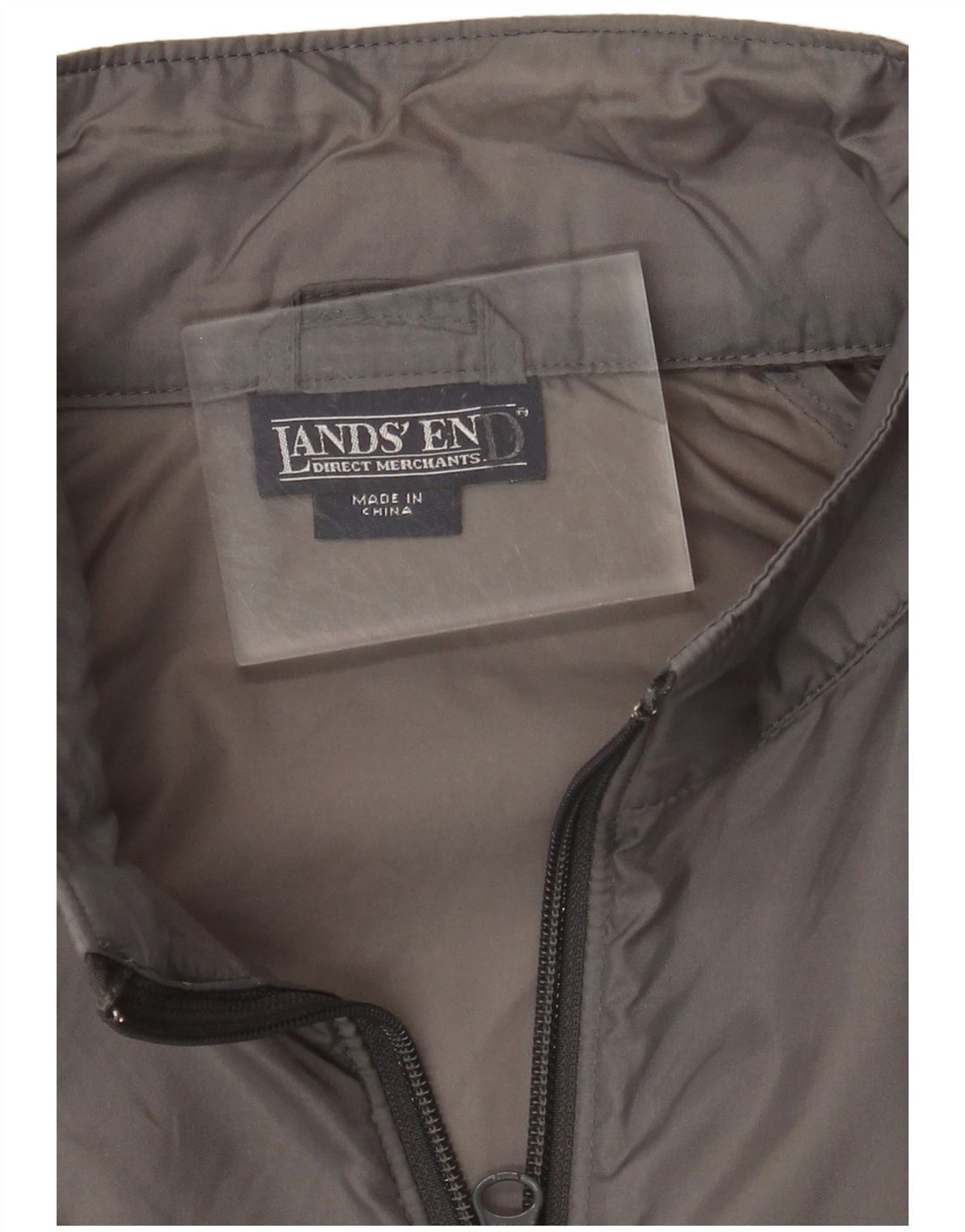 LANDS END Veste de Survêtement Homme Gris Moyen Nylon
