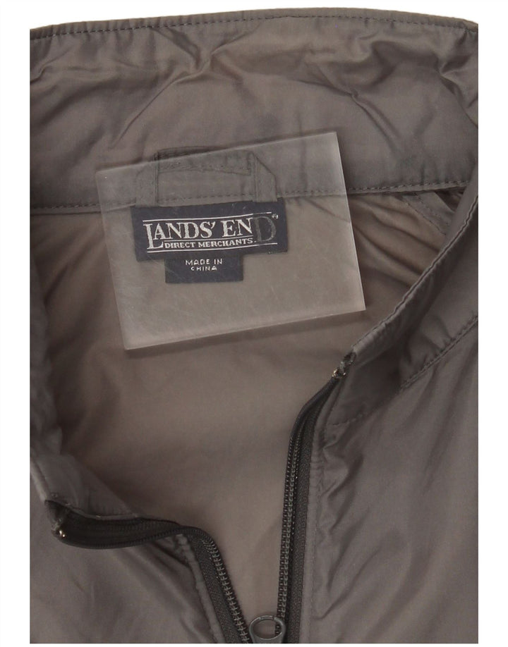 LANDS END Veste de Survêtement Homme Gris Moyen Nylon