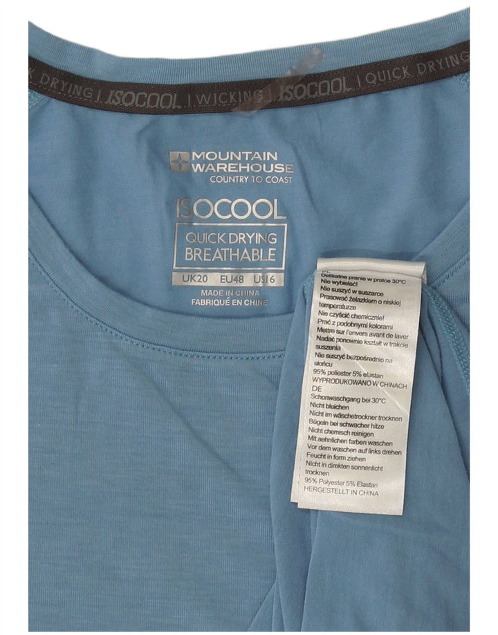 Mountain Warehouse T-shirt IsoCool pour femme UK 20 2XL Bleu Polyester