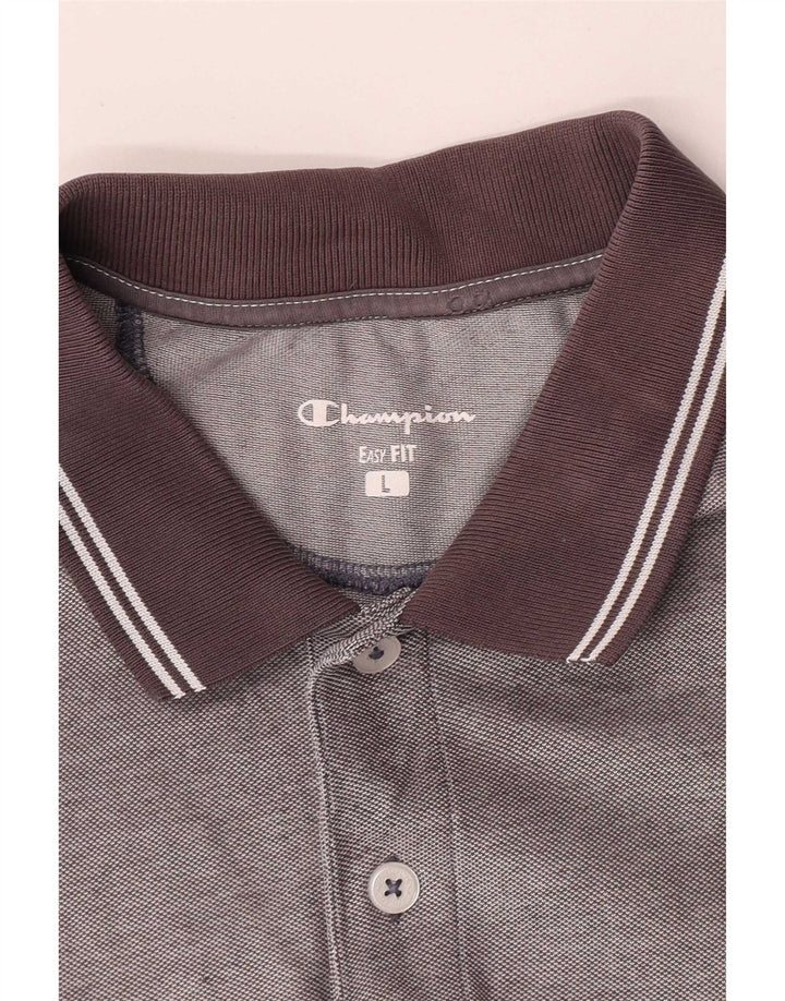 Champion Polo Easy Fit pour homme Taille L Gris