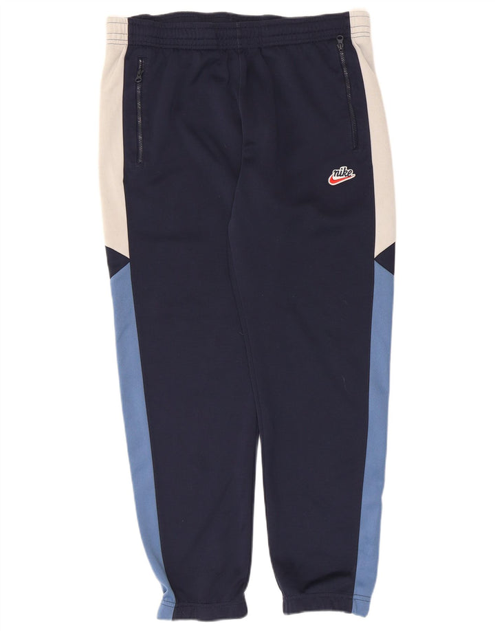 Nike Pantalon de survêtement pour homme Taille S Bleu marine Colorblock Polyester