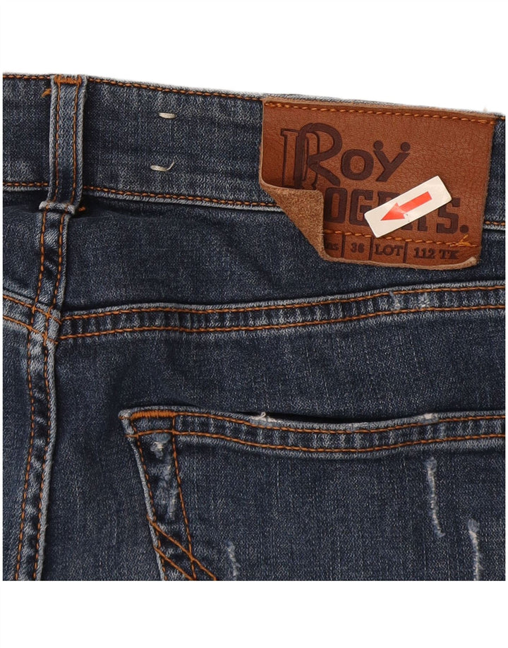 Roy Rogers Jean slim vieilli pour homme W34 L29 en coton bleu