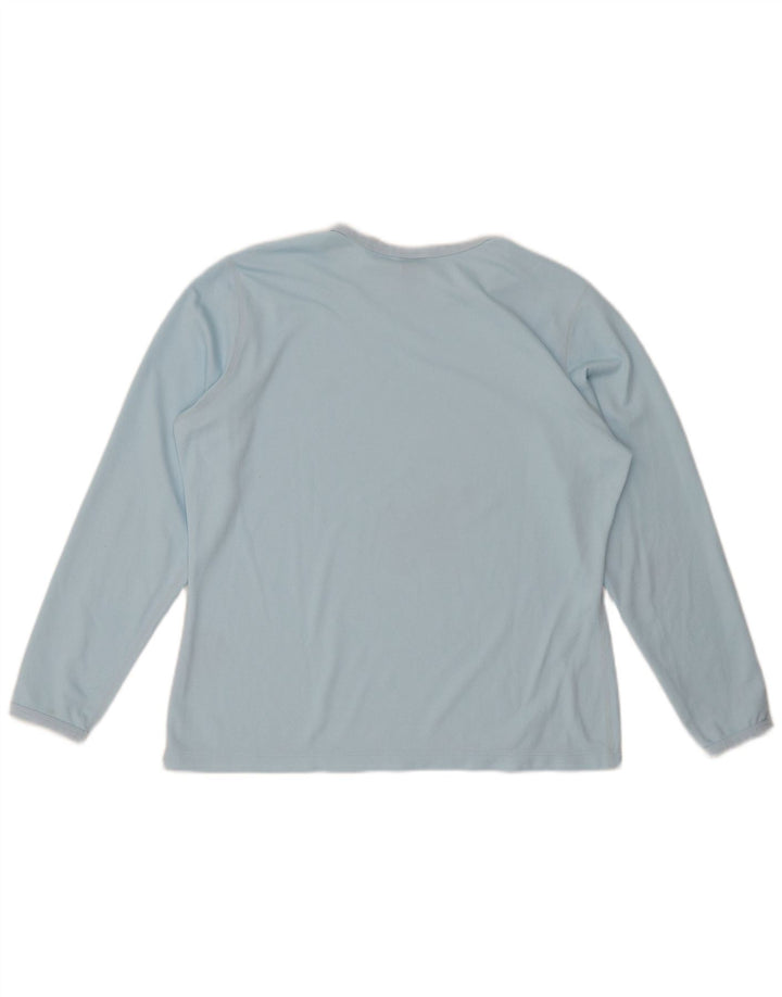 NIKE Haut Dri Fit à manches longues pour femme US 12/14 Large Bleu Polyester