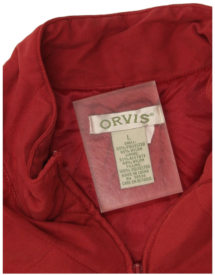Orvis Gilet matelassé pour femme UK 16 Large Rouge Polyester
