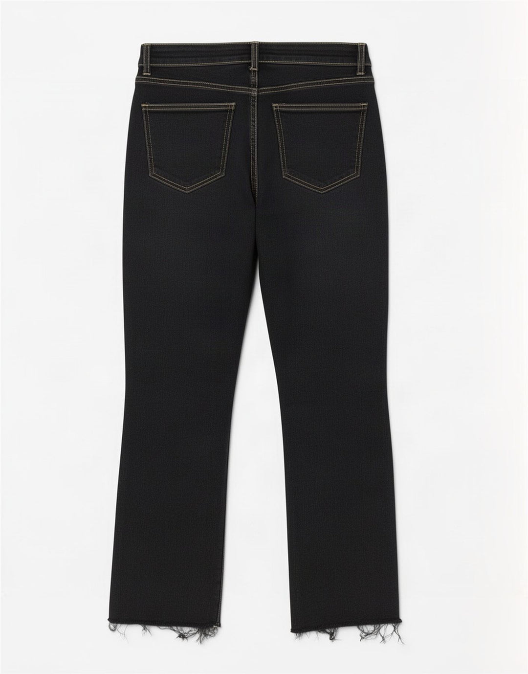 Zara Jean court bootcut pour femme EU 42 Large W32 L26 Noir
