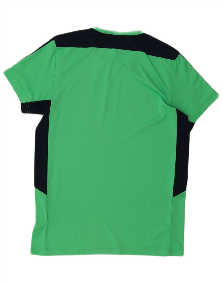 Adidas T-shirt pour homme en polyester color block vert moyen
