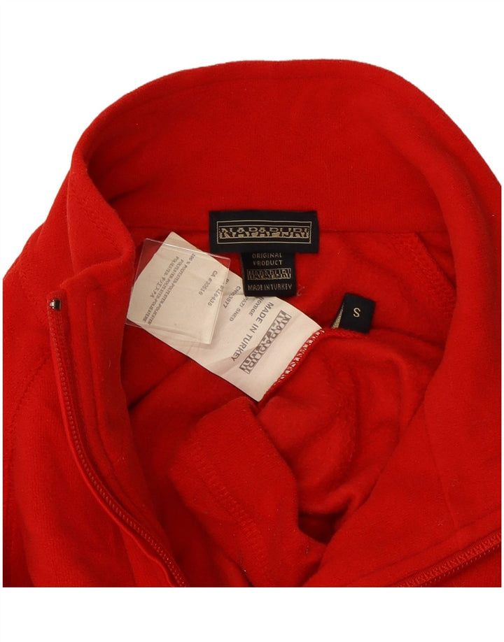 NAPAPIJRI Pull polaire à col zippé pour femme UK 10 Small Rouge Polyester